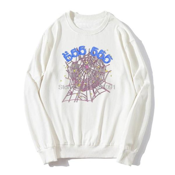 Sp5der 555555 Angel Number White Sweatshirt