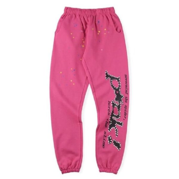 Sp5der Worldwide Pink Sweatpants