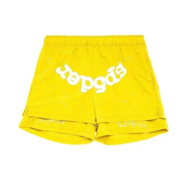 Sp5der logo Yellow Short